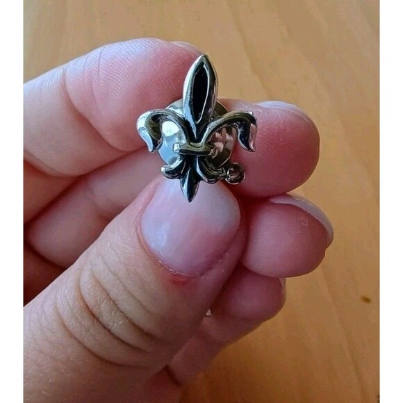 Vintage Mens Jewelry Assorted Lot Of 4 Tie Tacks Gold And Silver Tone - Picture 5 of 5